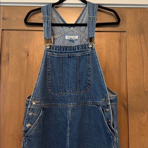 Cherokee Cropped Wide Leg Denim Coveralls Overalls Womens S Carpenter Country - Picture 3 of 16